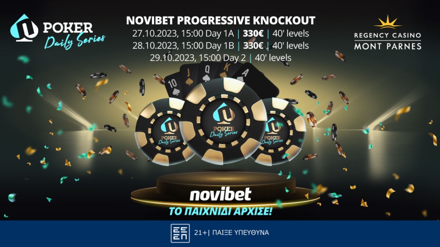 Έρχεται στο Mont Parnes το τουρνουά Live Poker «Novibet Progressive KO» – 6 θέσεις στα Online Satellites!