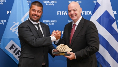 Στα γραφεία της FIFA ο Μάκης Γκαγκάτσης, συναντήθηκε με τον πρόεδρό της, Τζιάνι Ινφαντίνο