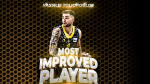 Stoiximan Basket League: Ο Τολιόπουλος ανακηρύχθηκε πιο βελτιωμένος παίκτης του πρωταθλήματος! 